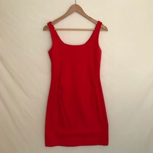 Red Knee Length Dress